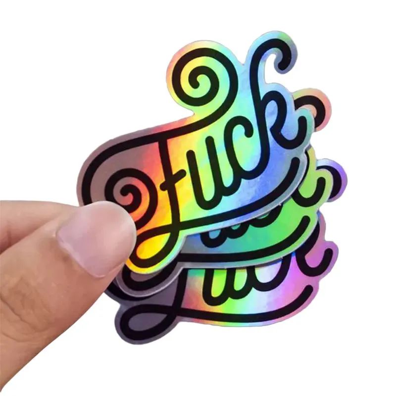 Waterproof Vinyl Holographic Die Cut Stickers